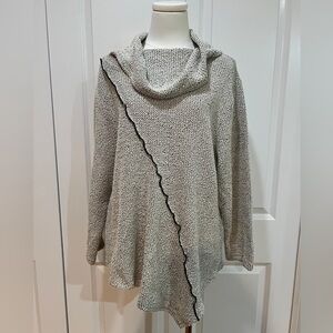 Yushi asymmetrical cowl neck